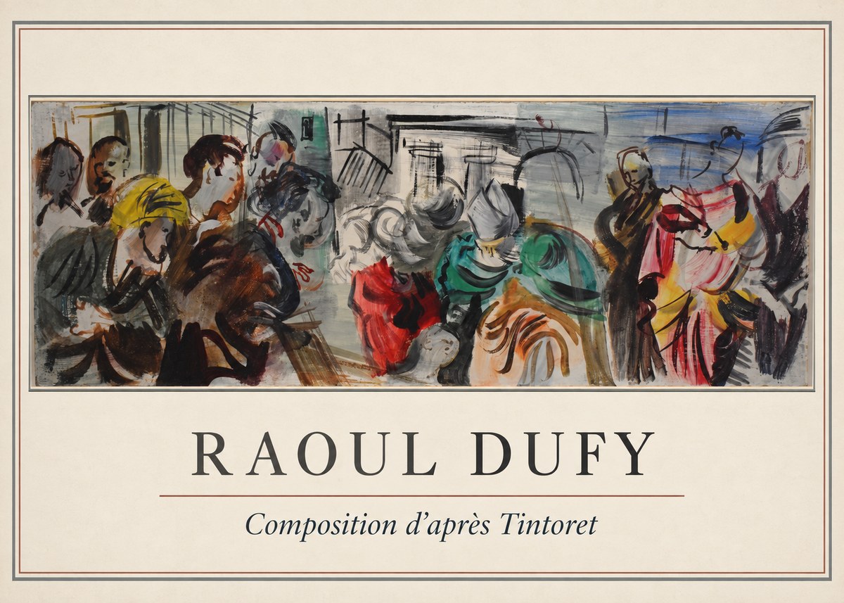 Raoul Dufy Composition D'après Tintoret No1 - Poster