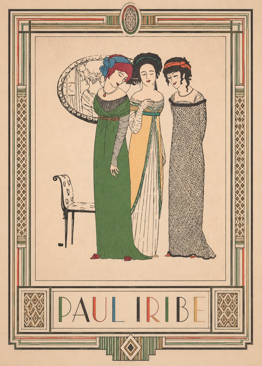 Paul Iribe Three Women in Fashion No3 - Poster
