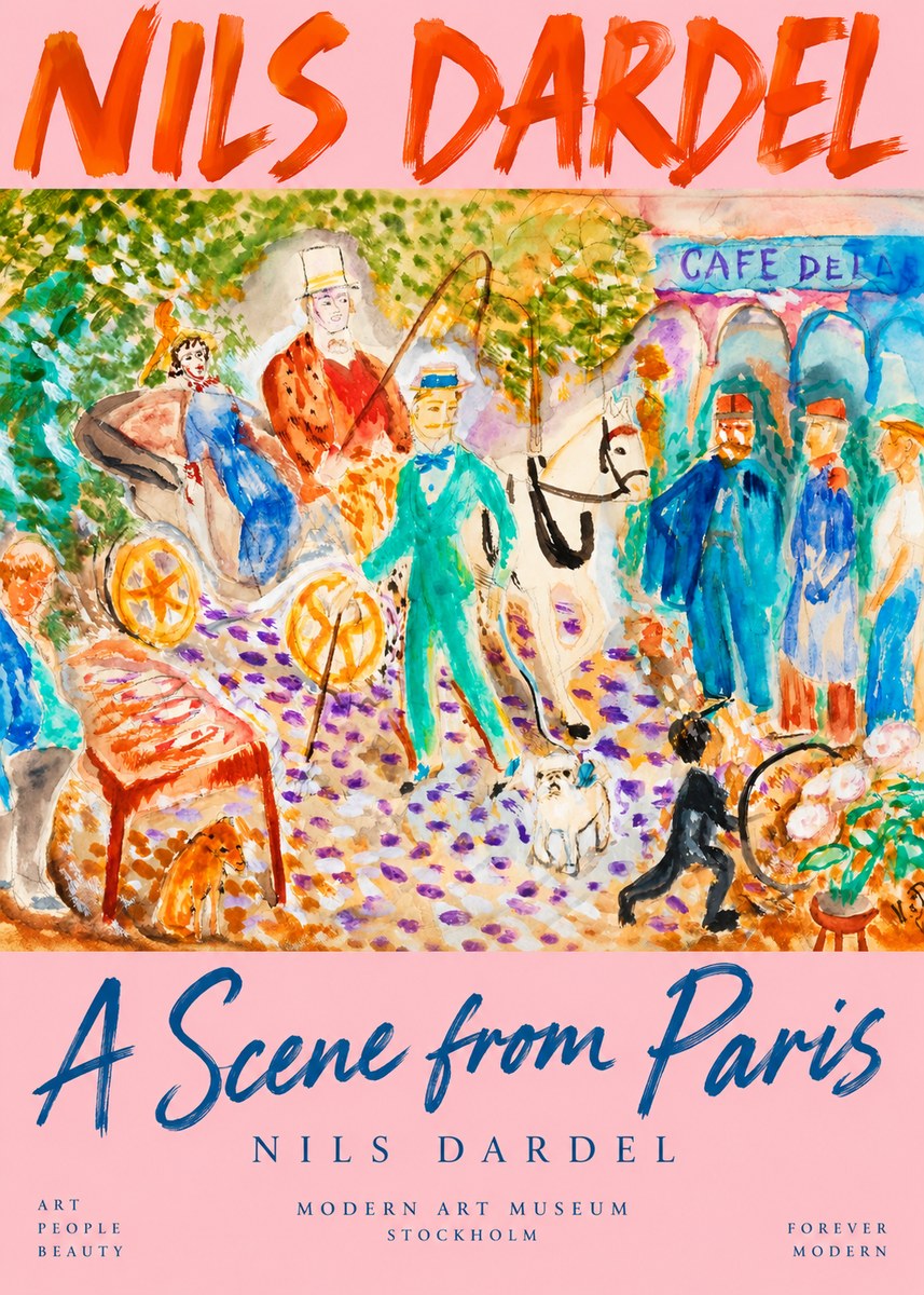 Nils Dardel A Scene from Paris No2 - Poster