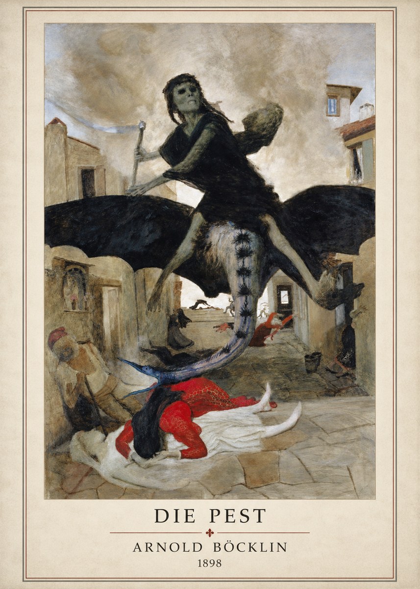 Arnold Böcklin Die Pest I No1 - Poster