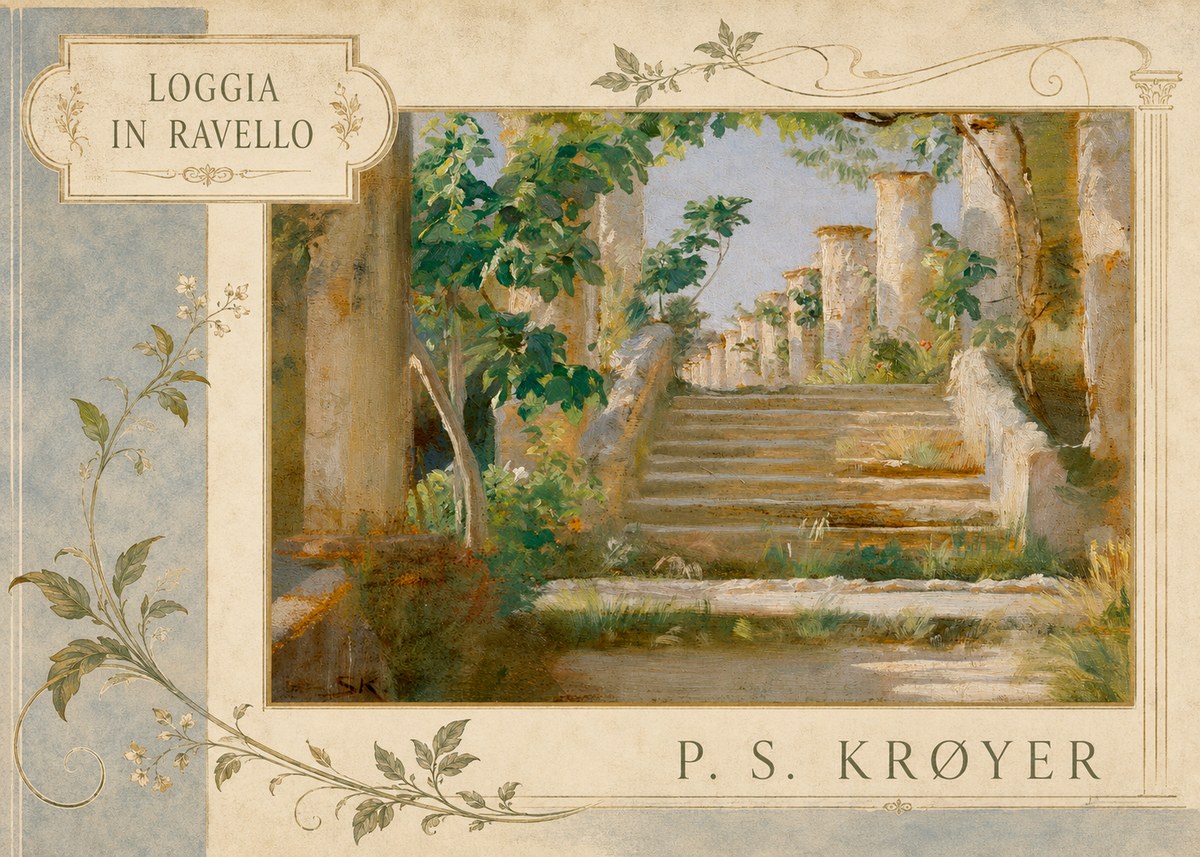 P.S. Krøyer Loggia in Ravello No4 - Poster