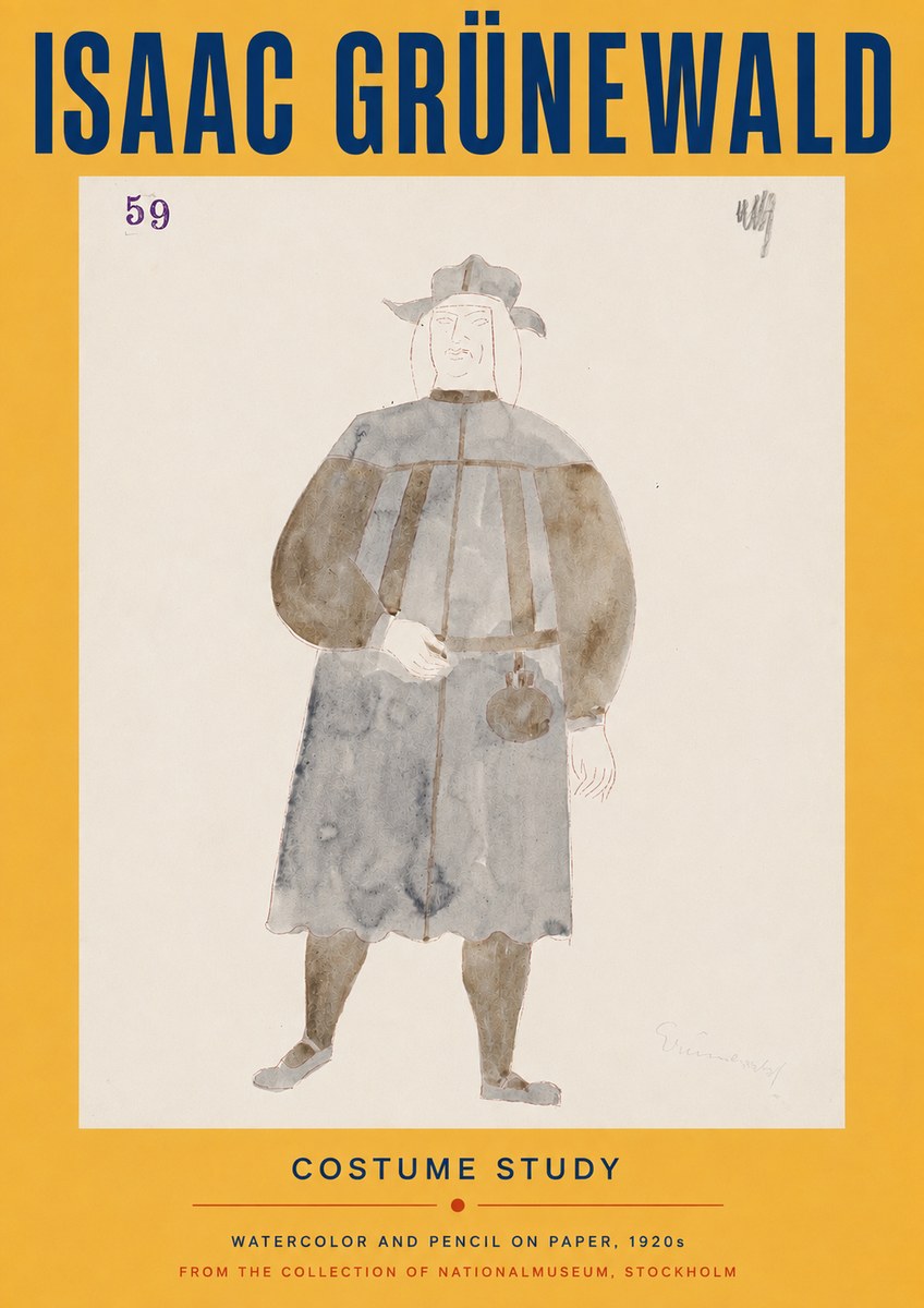 Isaac Grünewald Costume Study I No4 - Poster