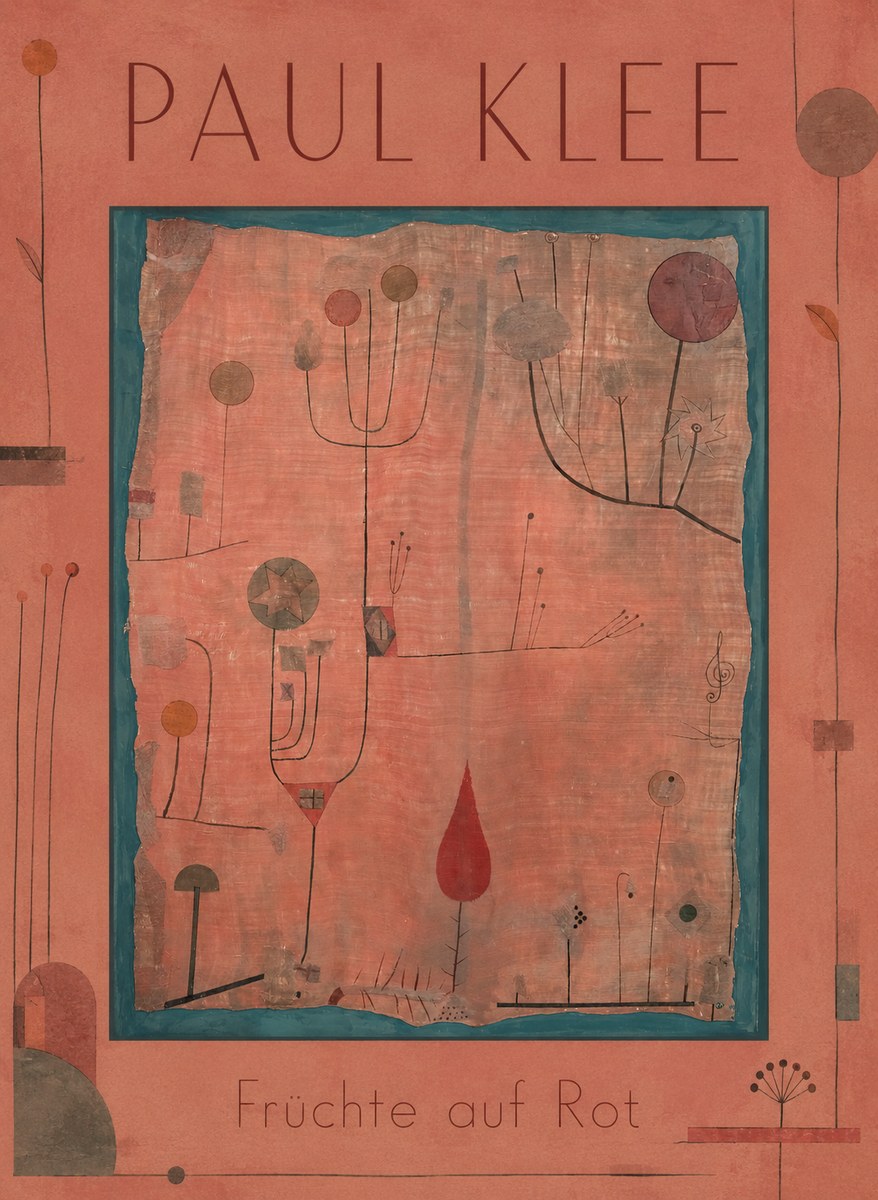 Paul Klee Früchte Auf Rot No1 - Poster