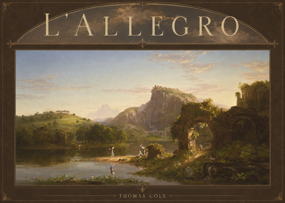 Thomas Cole L'allegro No3 - Poster