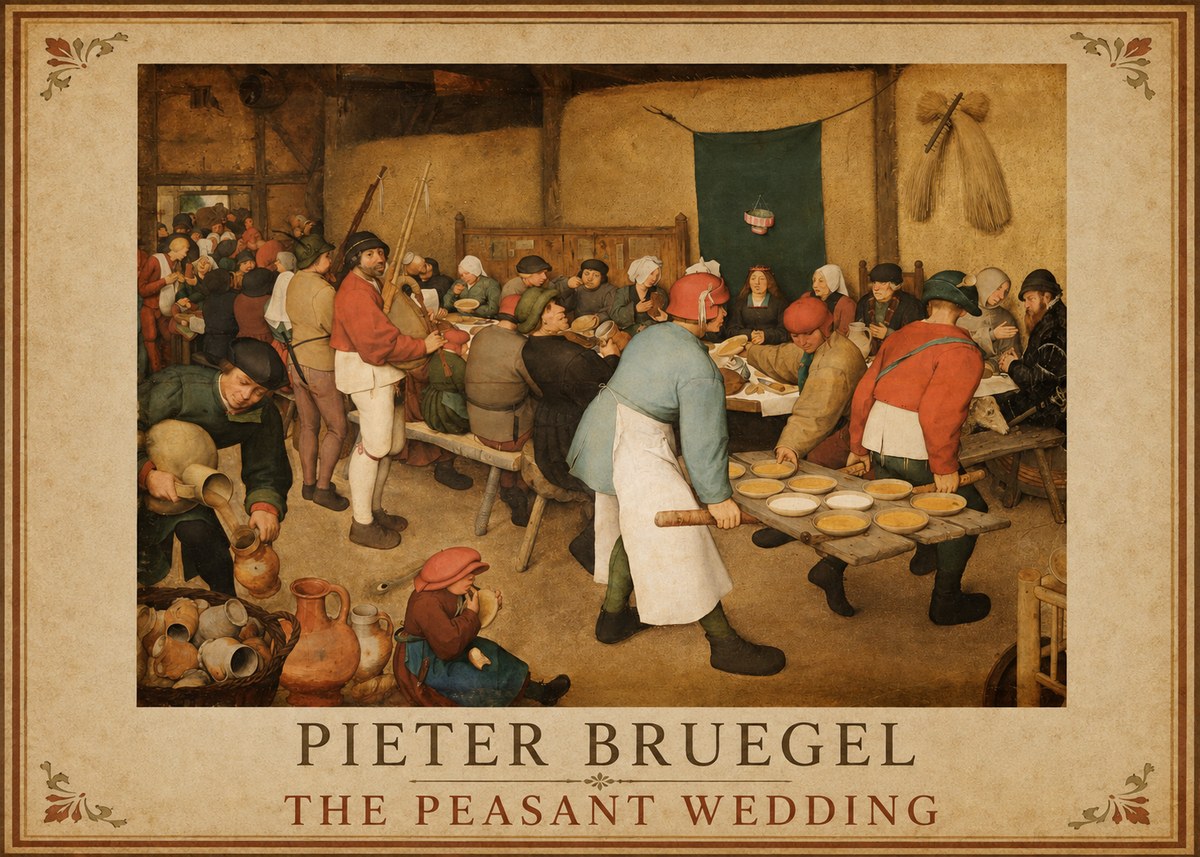 Pieter Bruegel The Peasant Wedding I No1 - Poster