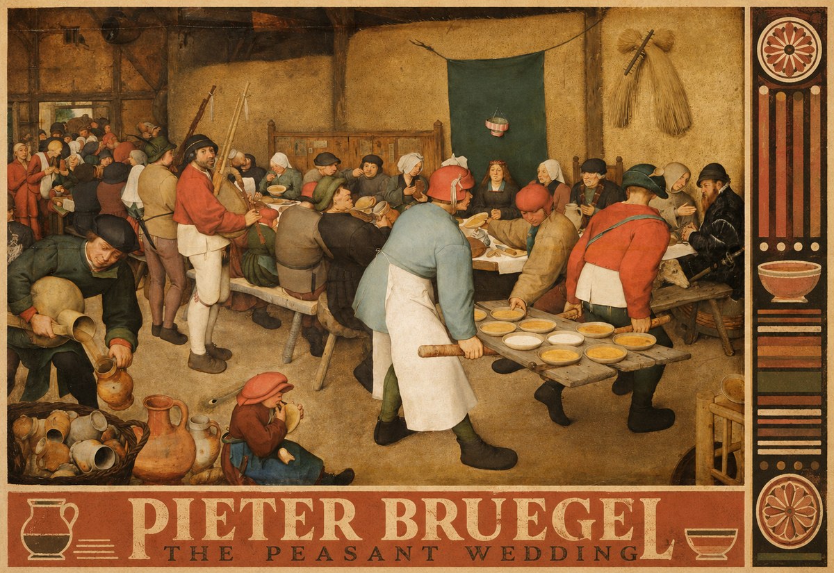 Pieter Bruegel The Peasant Wedding I No6 - Poster