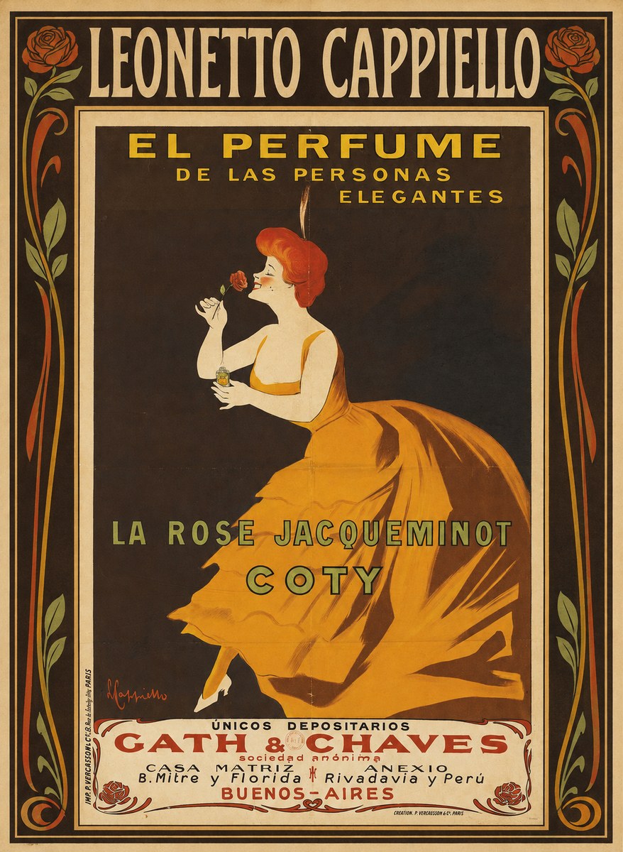 Leonetto Cappiello La Rose Jacqueminot Coty No1 - Poster