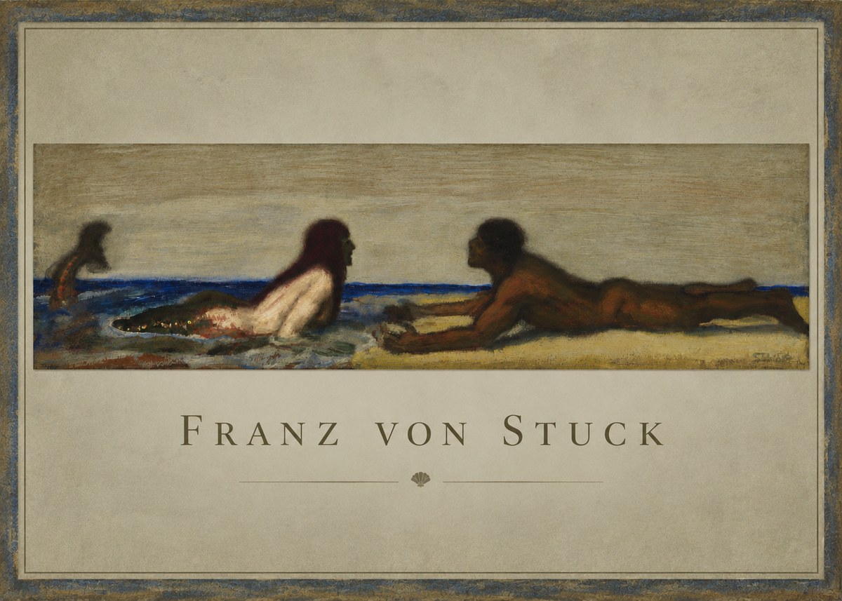 Franz von Stuck Mermaids No3 - Poster
