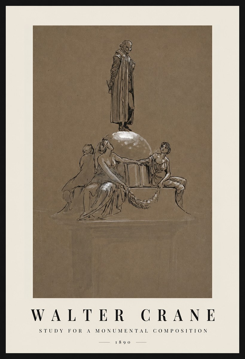 Walter Crane Study for a Monumental Composition No1 - Poster