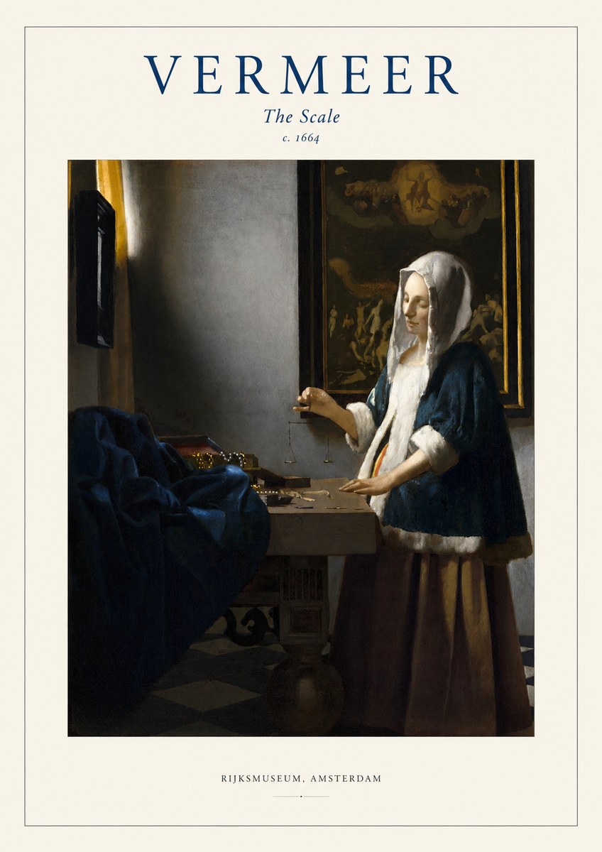 Vermeer The Scale No1 - Poster