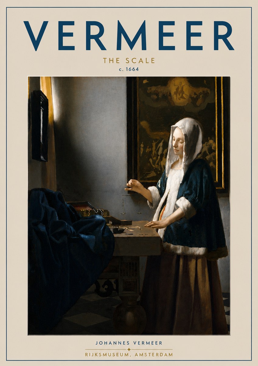 Vermeer The Scale No4 - Poster