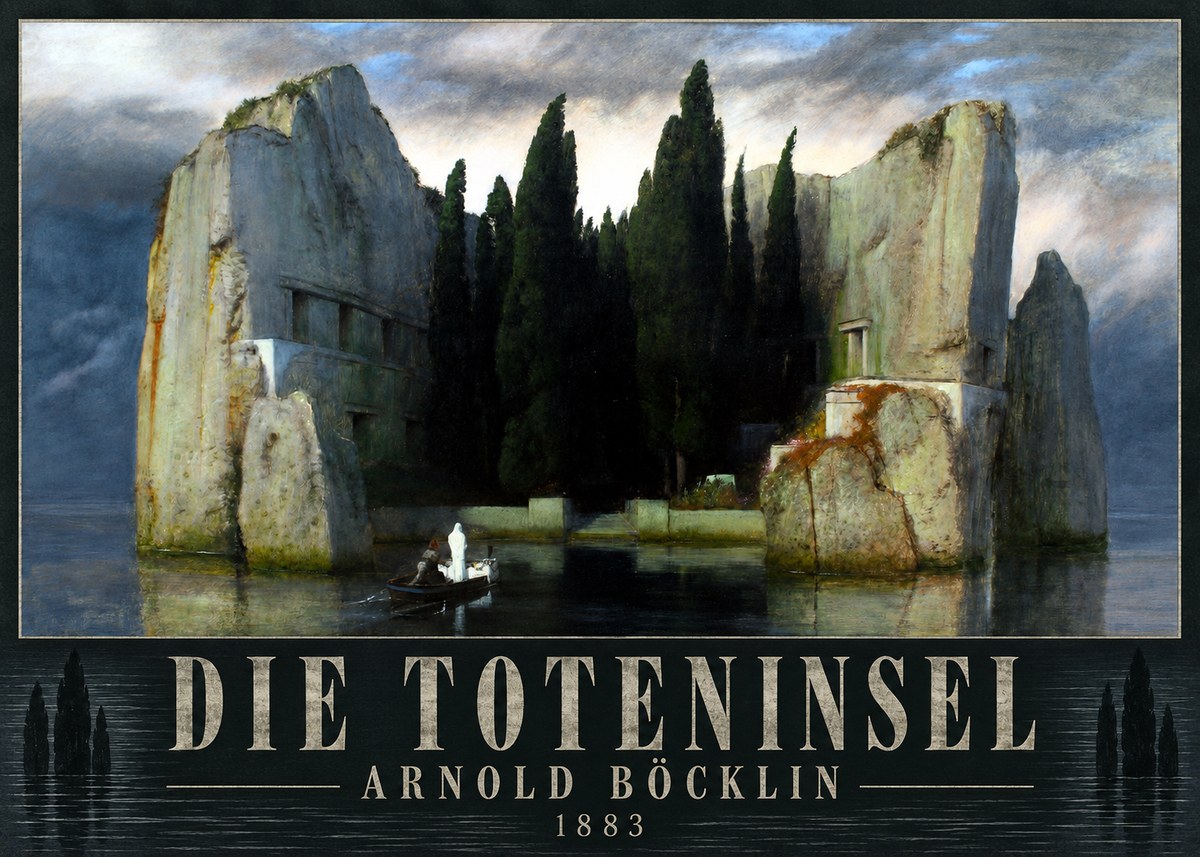 Arnold Böcklin Die Toteninsel I No4 - Poster