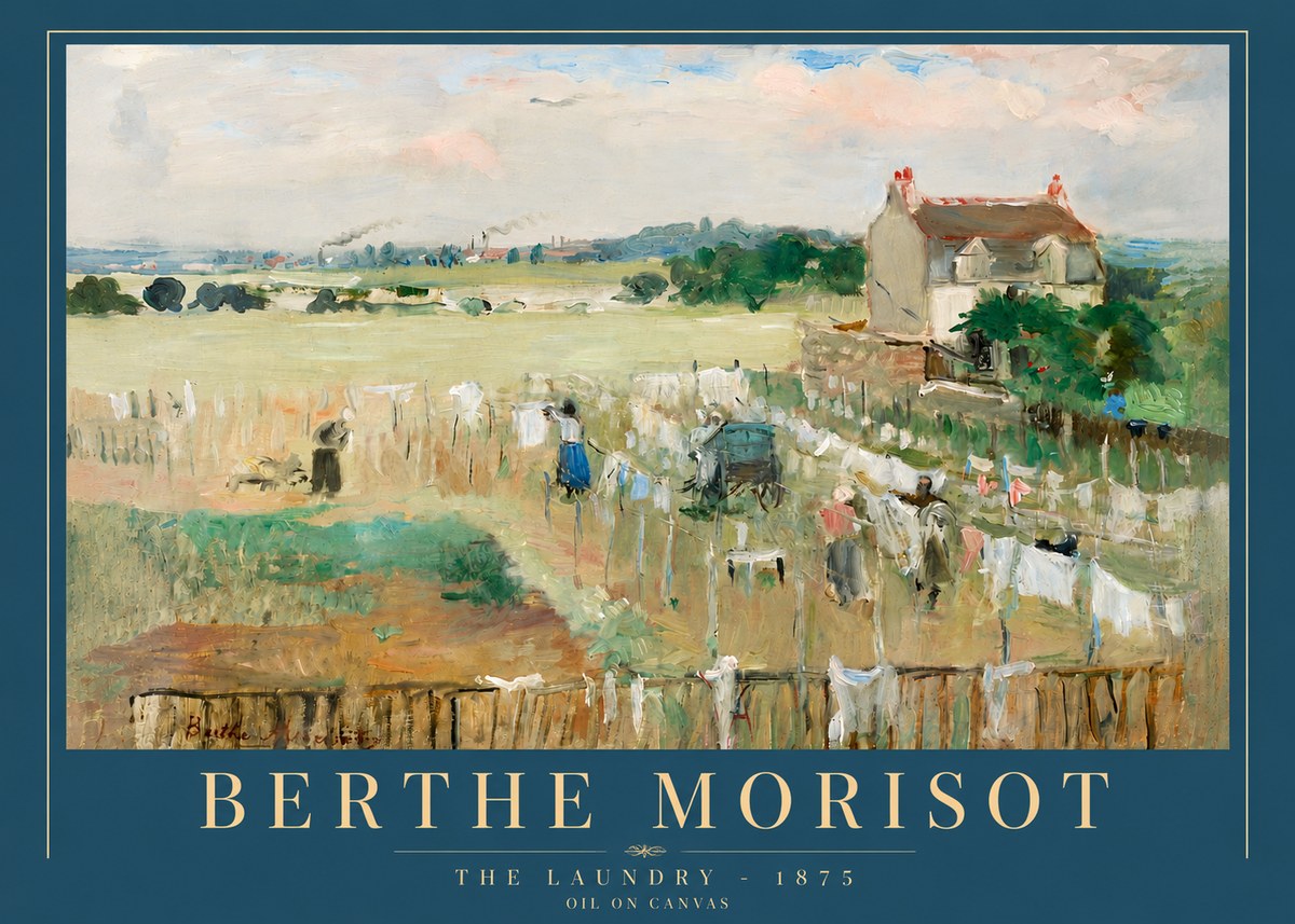 Berthe Morisot The Laundry - 1875 No5 - Poster