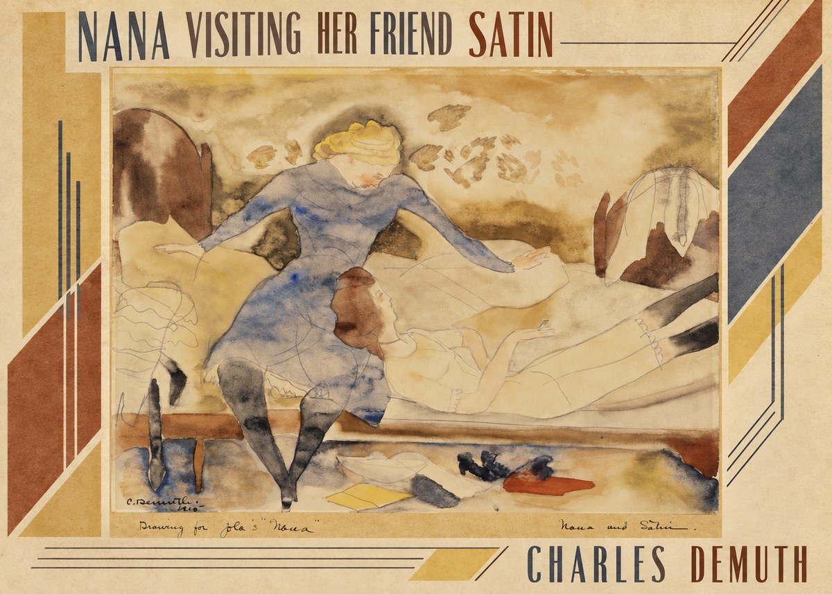 Charles Demuth Nana Visiting Her Friend Satin No3 - Poster