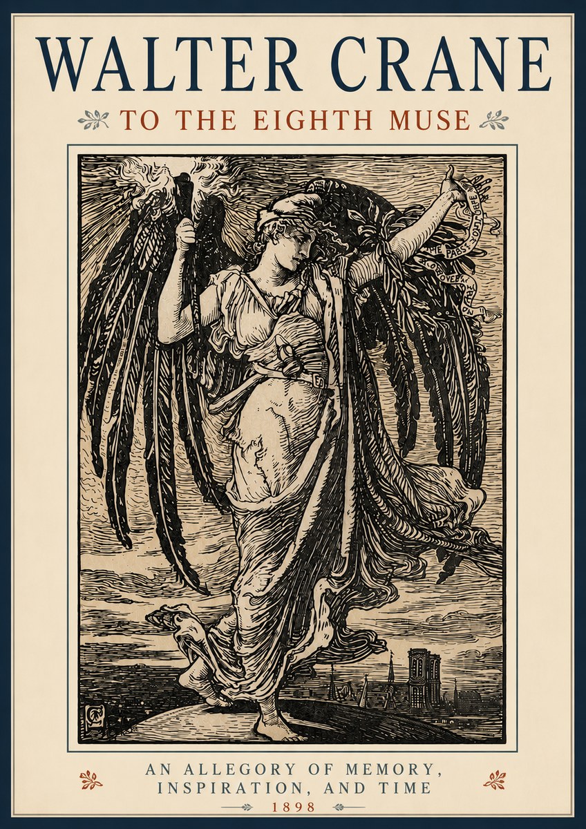 Walter Crane To the Eighth Muse No4 - Poster