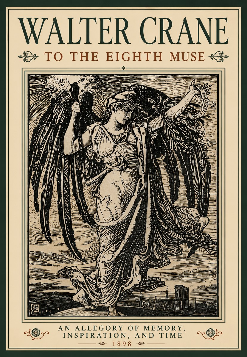Walter Crane To the Eighth Muse No5 - Poster