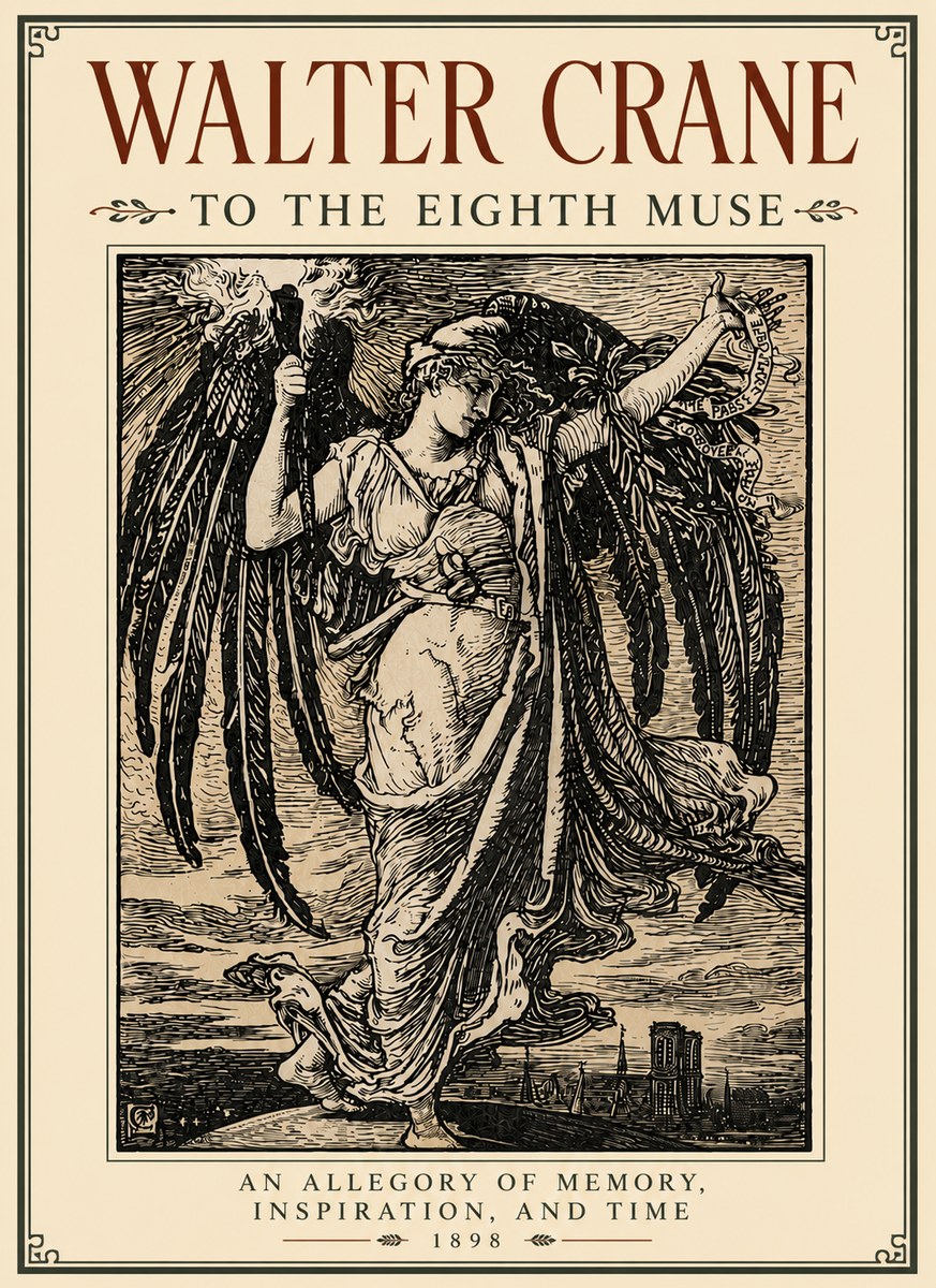 Walter Crane To the Eighth Muse No6 - Poster