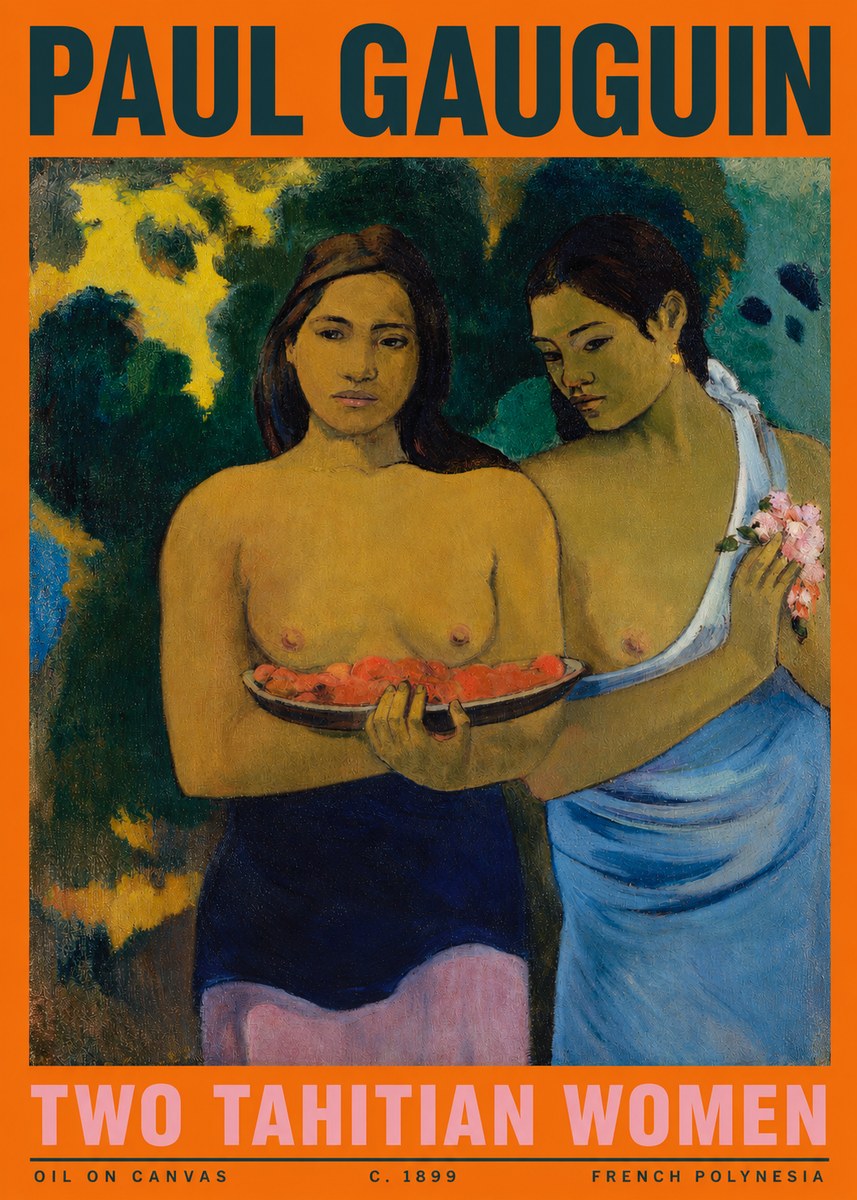 Paul Gauguin Two Tahitian Women I No3 - Poster
