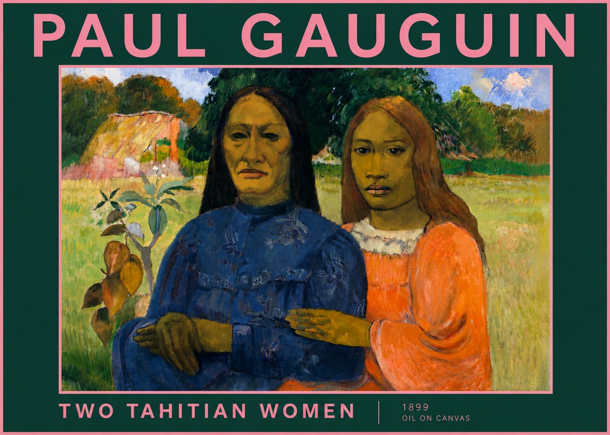 Paul Gauguin Two Tahitian Women II No3 - Poster