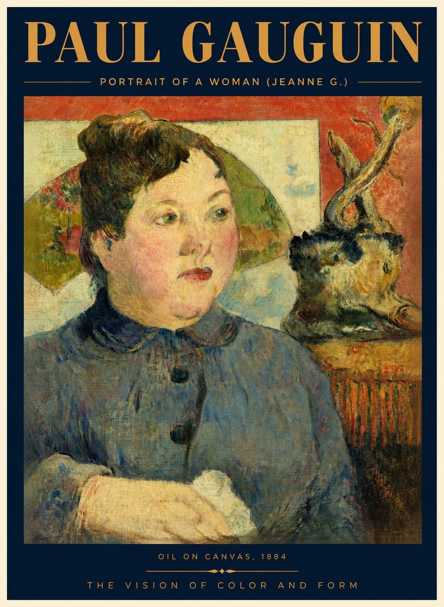 Paul Gauguin Portrait of a Woman (Jeanne G.) No2 - Poster