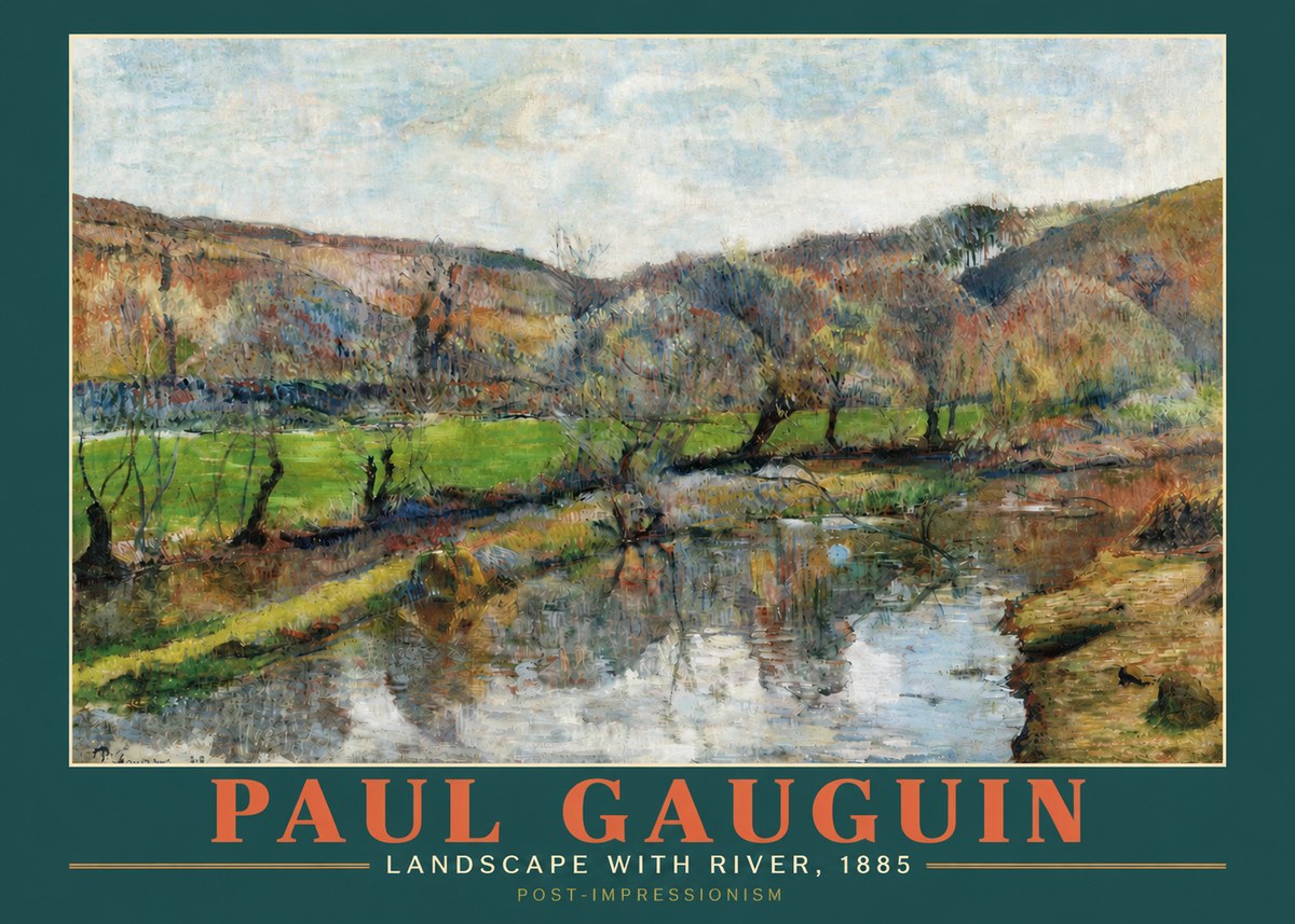 Paul Gauguin Landscape with River, 1885 No3 - Poster