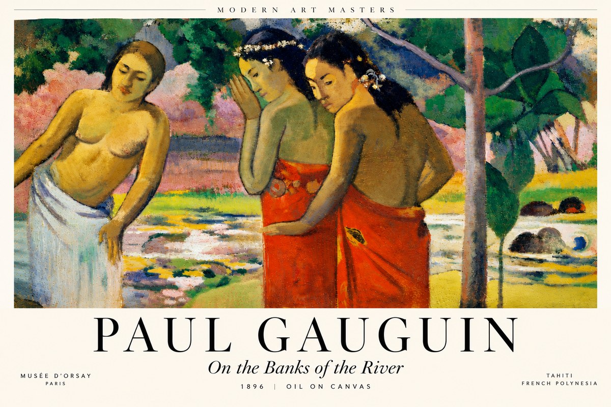 Paul Gauguin On the Banks of the River, 1896 No6 - Poster