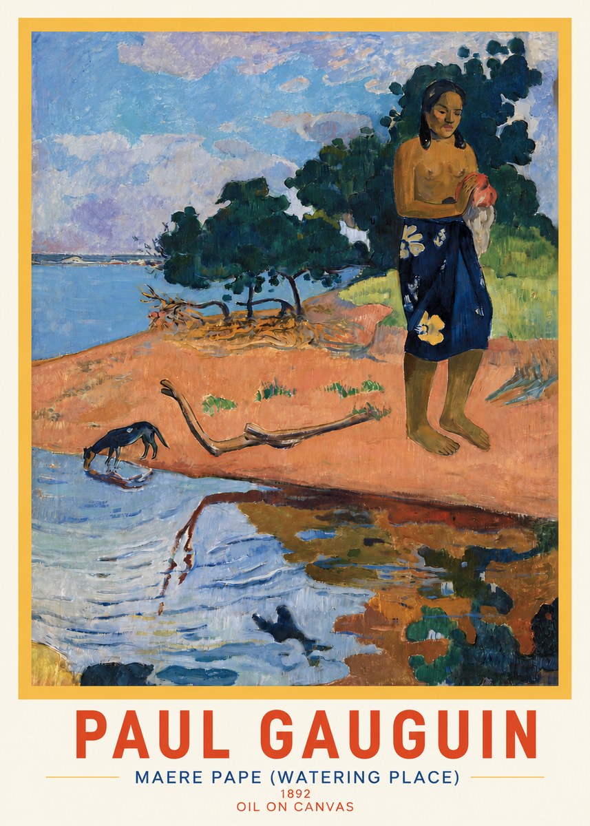 Paul Gauguin Maere Pape (Watering Place) No3 - Poster