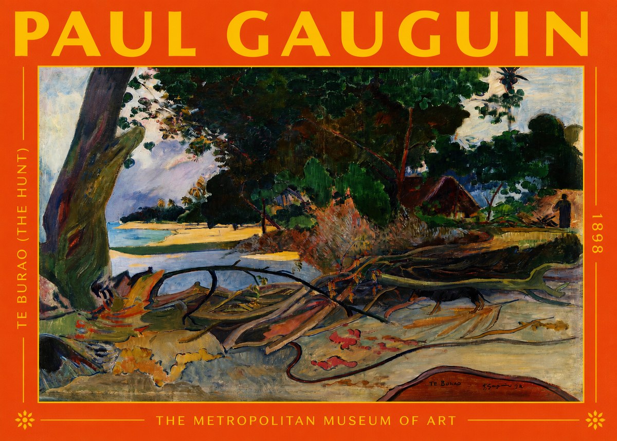 Paul Gauguin Te Burao (the Hunt) No2 - Poster