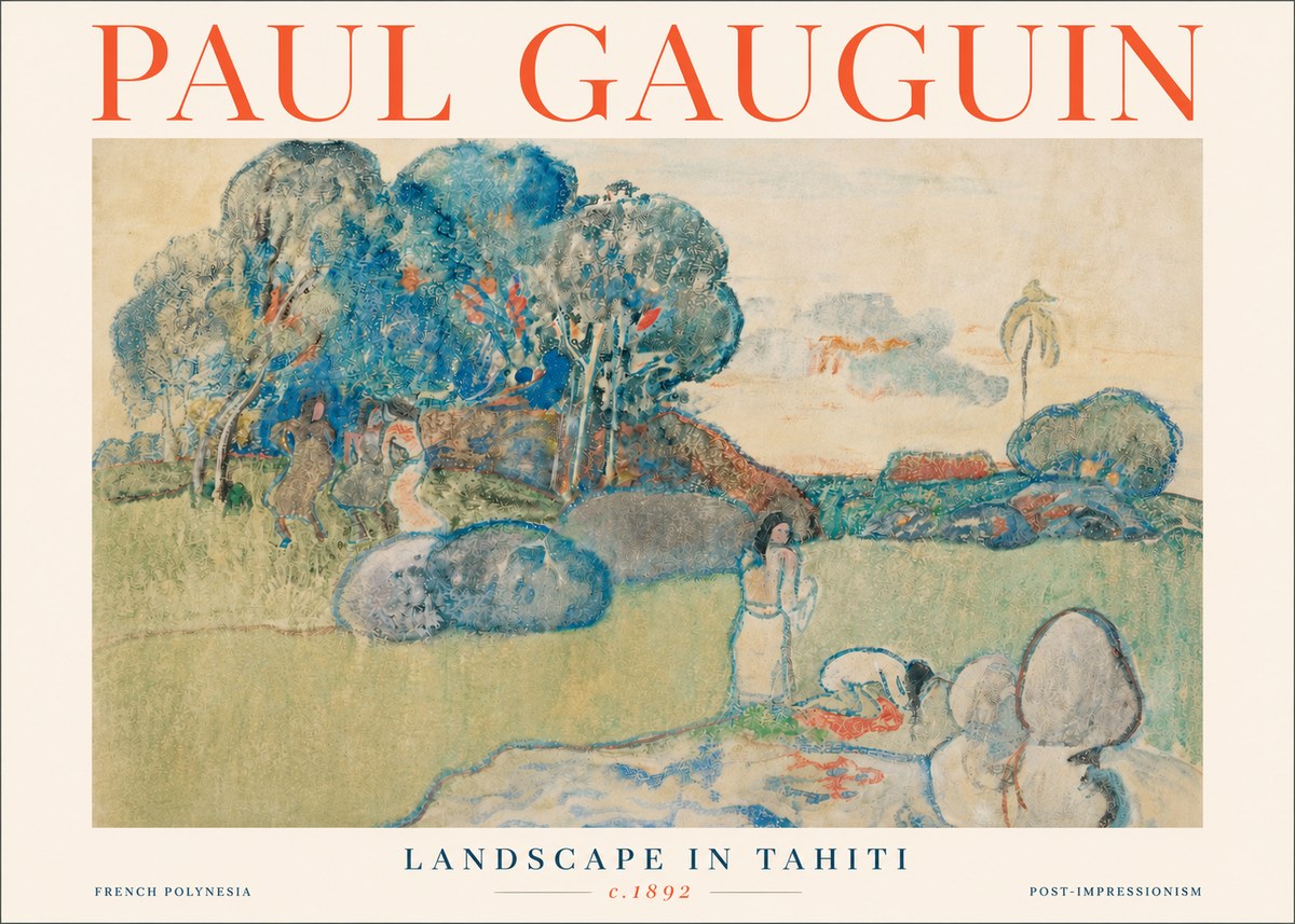 Paul Gauguin Landscape in Tahiti I No4 - Poster