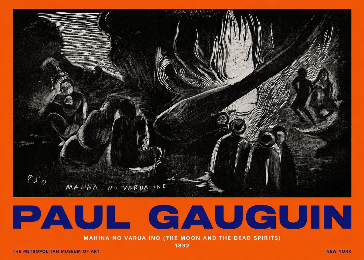 Paul Gauguin Mahina No Varua Ino (the Moon and the Dead Spirits) No2 - Poster