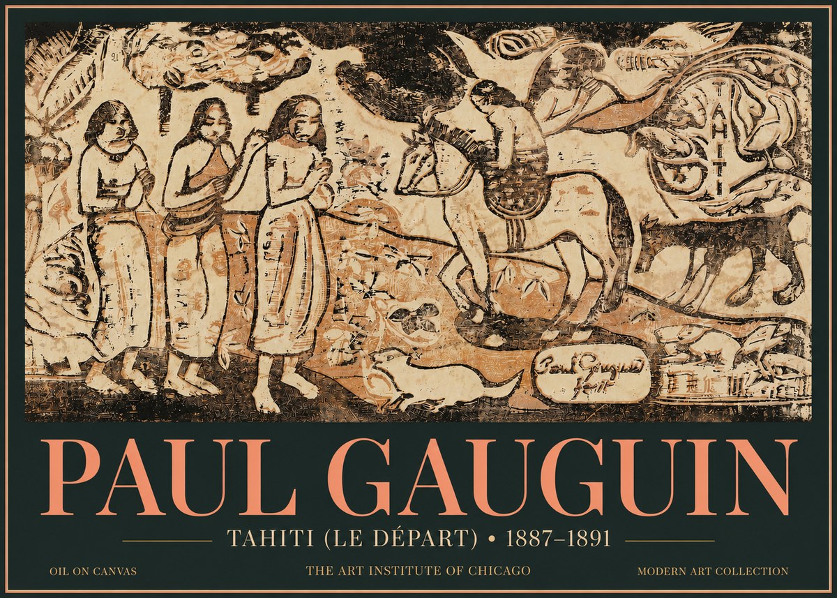 Paul Gauguin Tahitian Scene (Ia Orana Maria) No4 - Poster