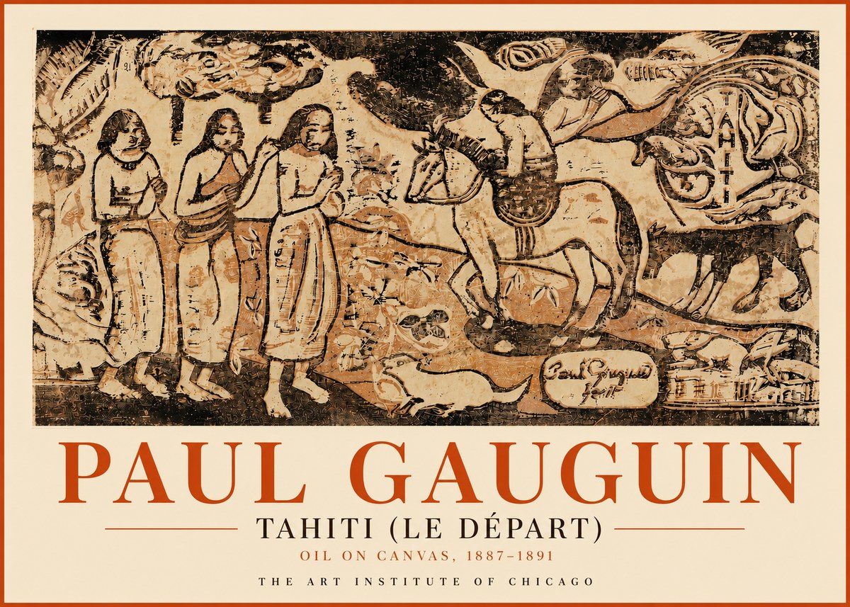 Paul Gauguin Tahitian Scene (Ia Orana Maria) No5 - Poster