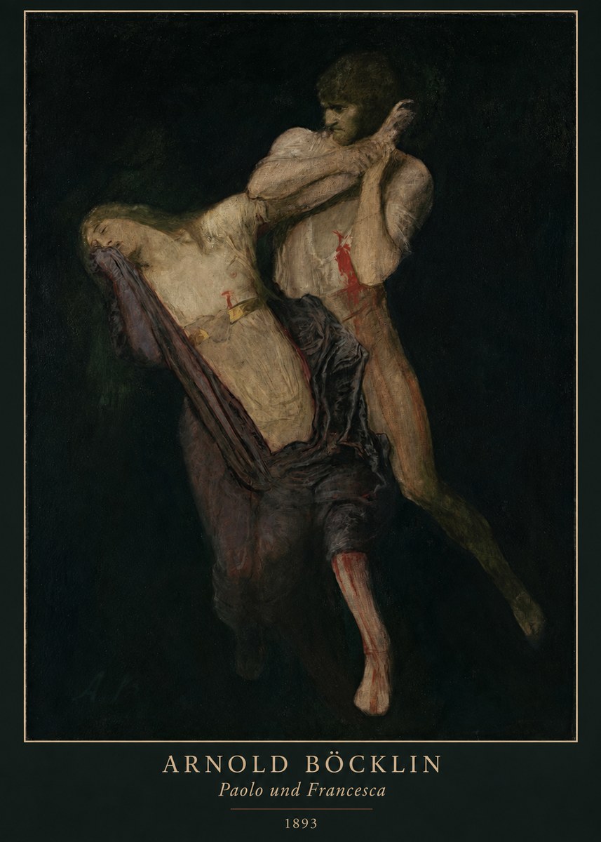 Arnold Böcklin Paolo Und Francesca No5 - Poster