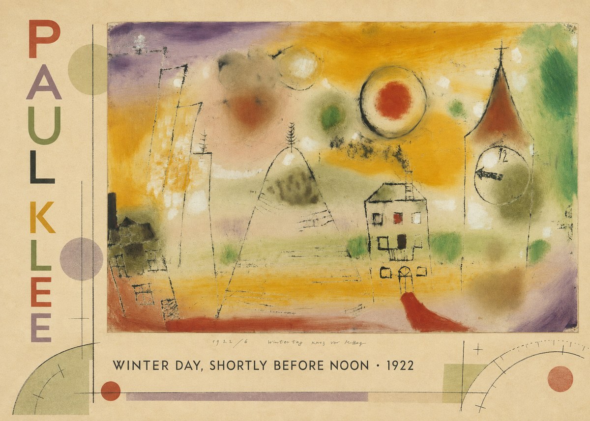 Paul Klee Winter Day, Shortly Before Noon No2 - Poster