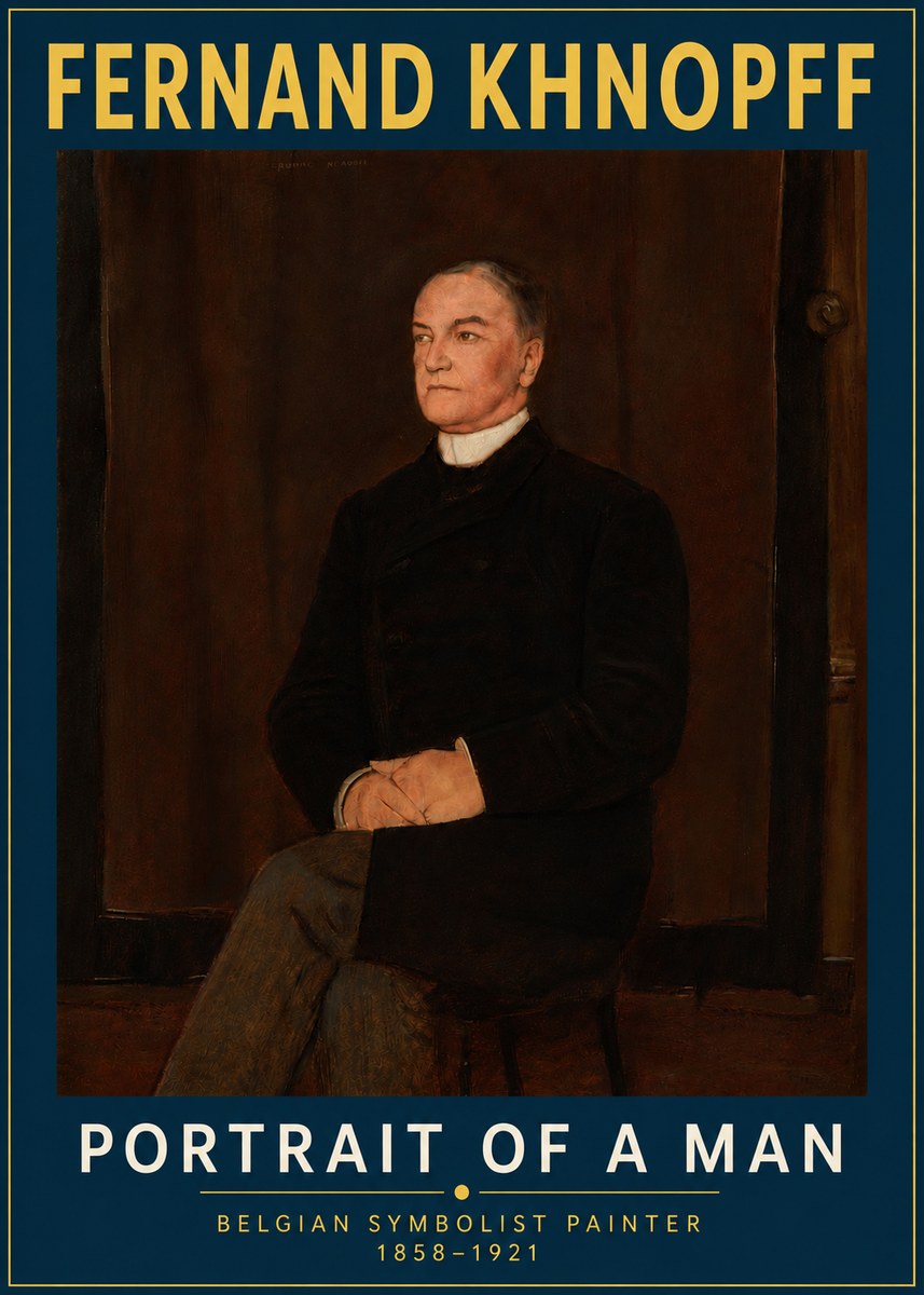 Fernand Khnopff Portrait of a Man No4 - Poster