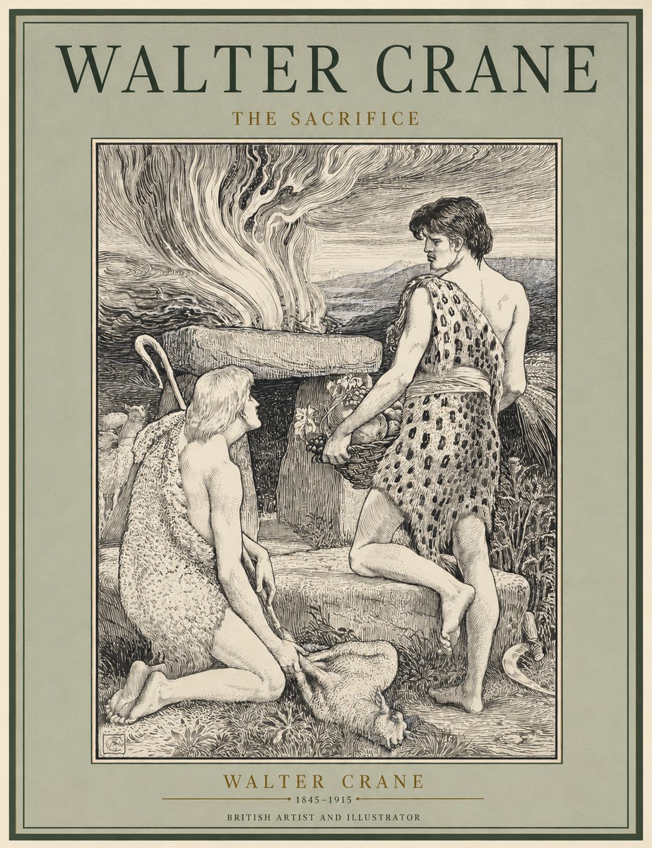 Walter Crane The Sacrifice No2 - Poster