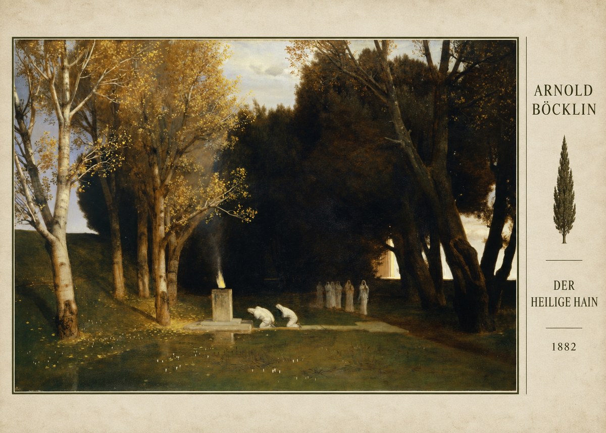 Arnold Böcklin Der Heilige Hain I No4 - Poster