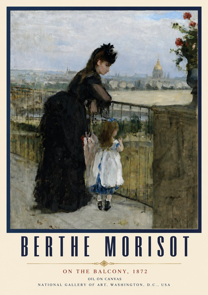 Berthe Morisot On the Balcony, 1872 No5 - Poster