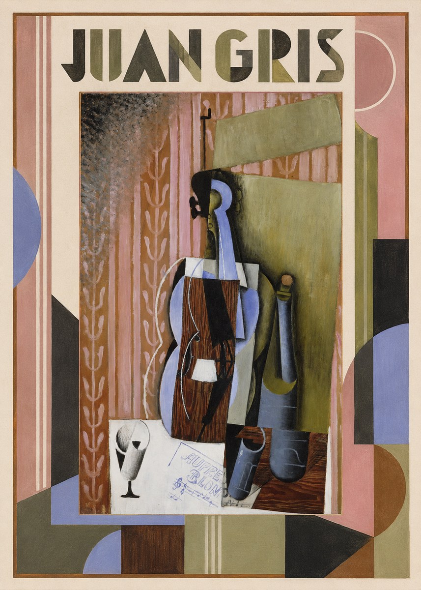 Juan Gris Still Life with Mandolin No1 - Poster