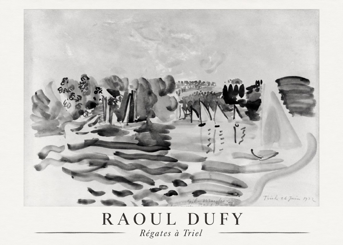 Raoul Dufy Régates À Triel No6 - Poster