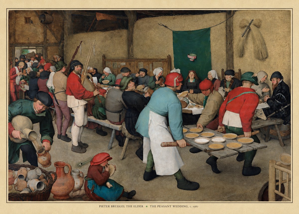 Pieter Bruegel The Peasant Wedding II No5 - Poster