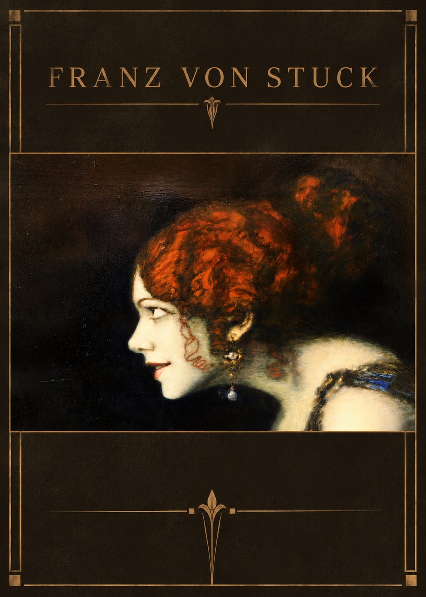 Franz von Stuck Head of a Woman No5 - Poster