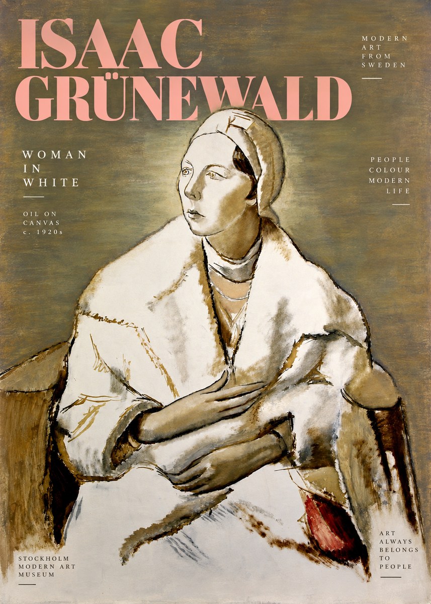 Isaac Grünewald The Woman in White No3 - Poster