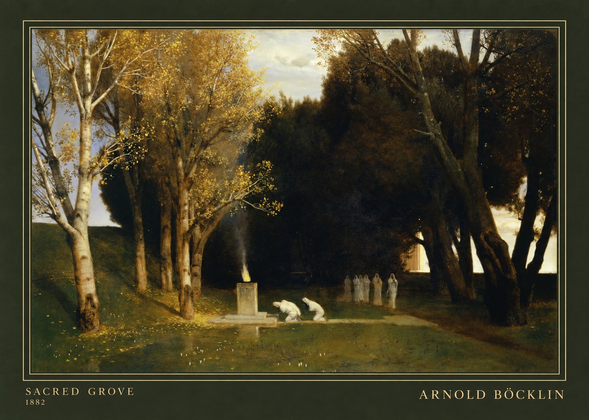 Arnold Böcklin Sacred Grove I No3 - Poster