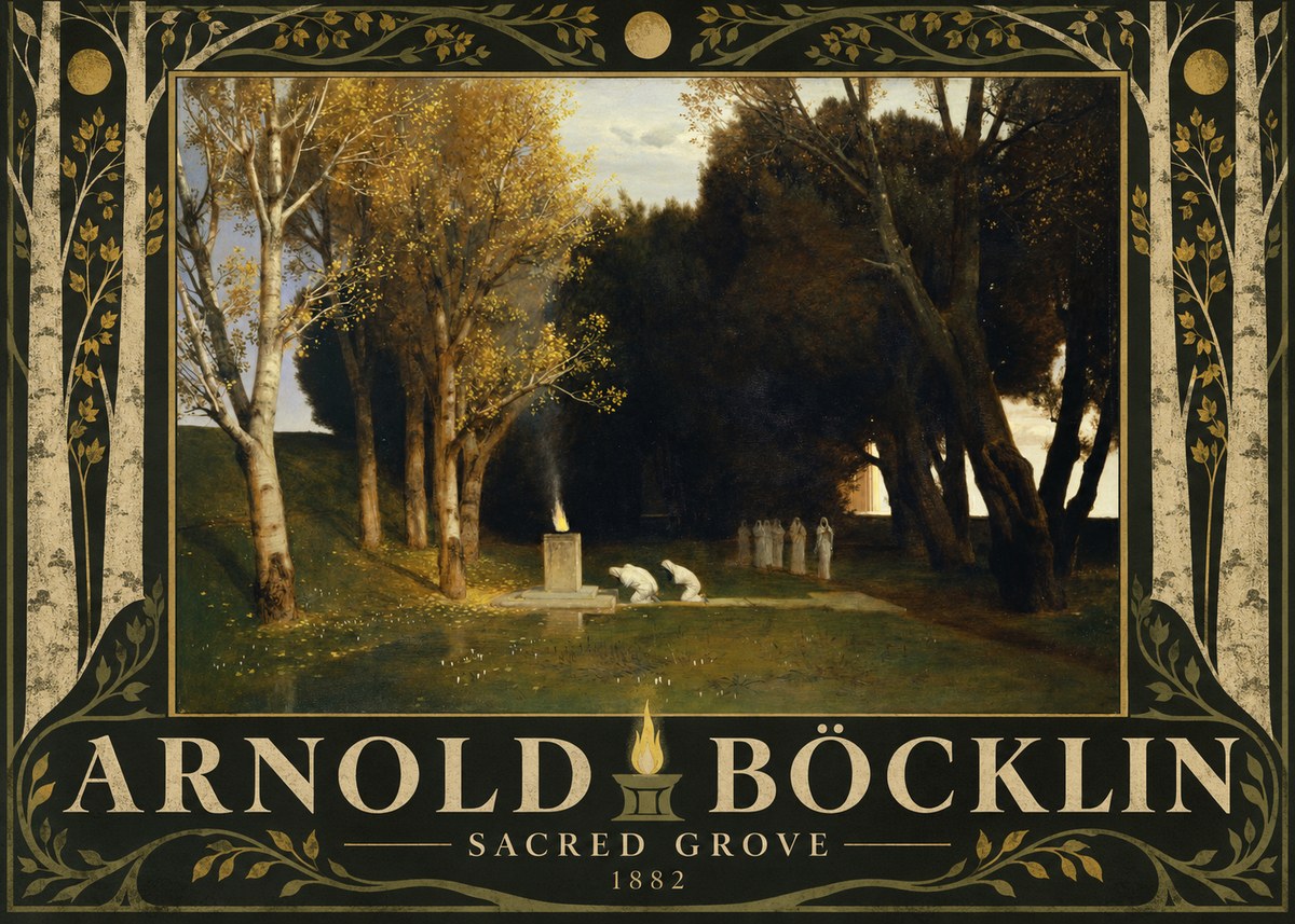 Arnold Böcklin Sacred Grove I No5 - Poster