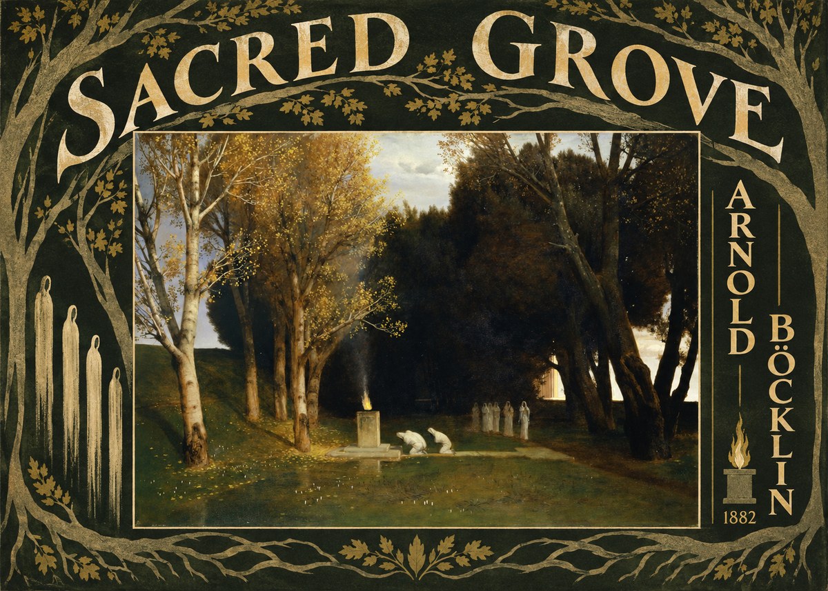 Arnold Böcklin Sacred Grove I No6 - Poster