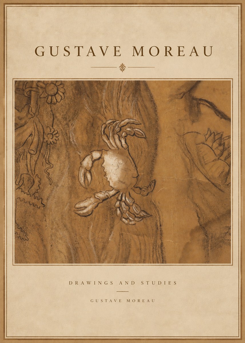 Gustave Moreau Crab Study No3 - Poster