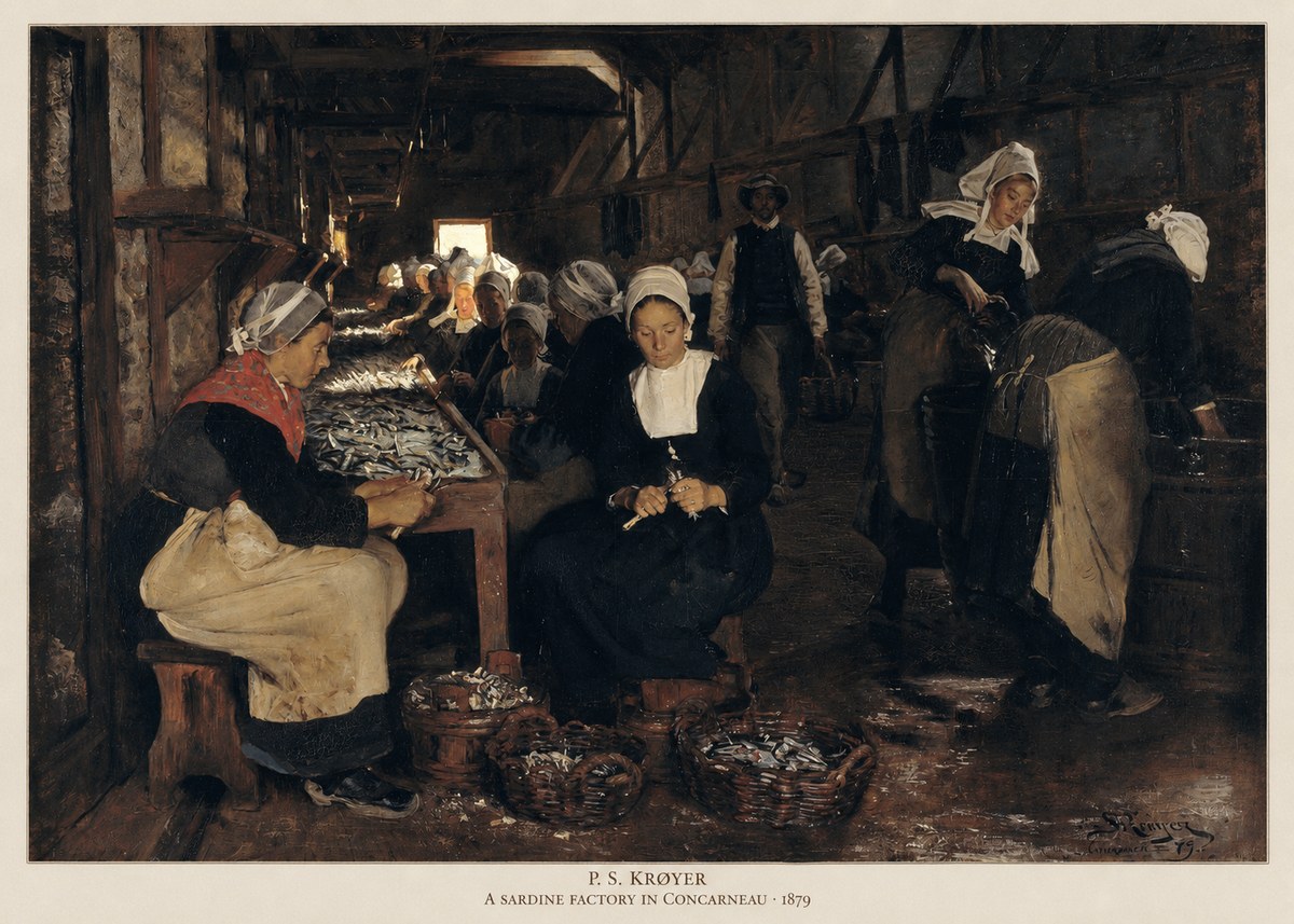 P.S. Krøyer A Sardine Factory in Concarneau No6 - Poster
