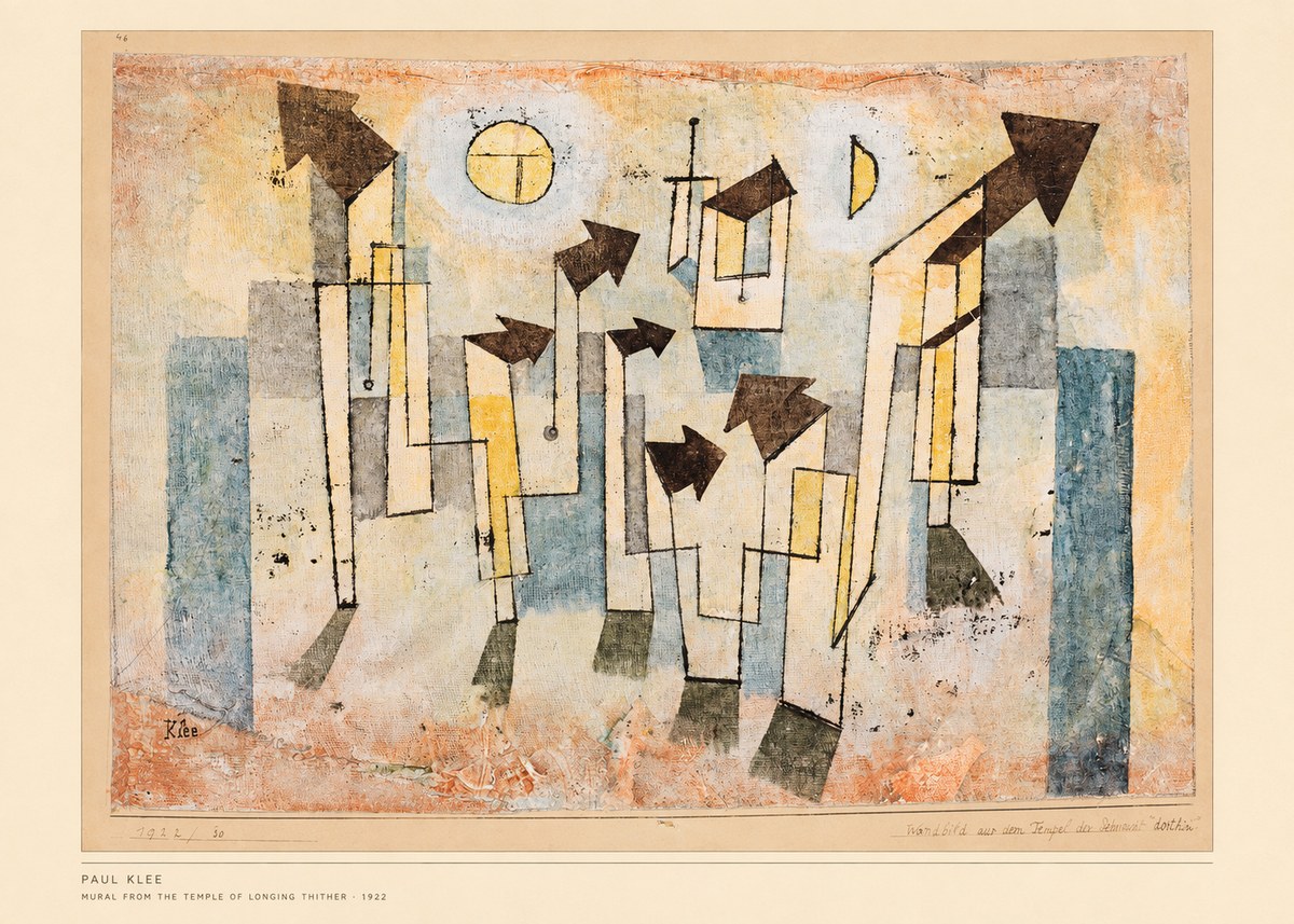 Paul Klee Mural from the Temple of Longing Thither No6 - Poster
