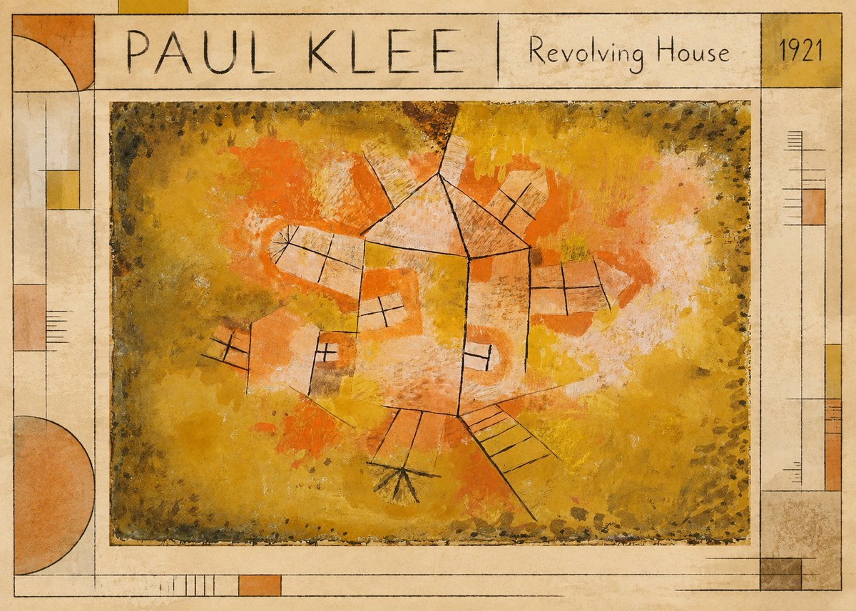 Paul Klee Revolving House No1 - Poster